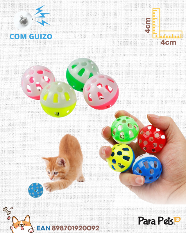 BOLAS GUIZO GATO COM 4