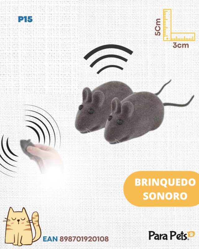 BRINQUEDO RATINHO APITO COM 2
